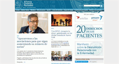 Desktop Screenshot of alianzadepacientes.org