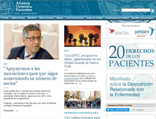Tablet Screenshot of alianzadepacientes.org